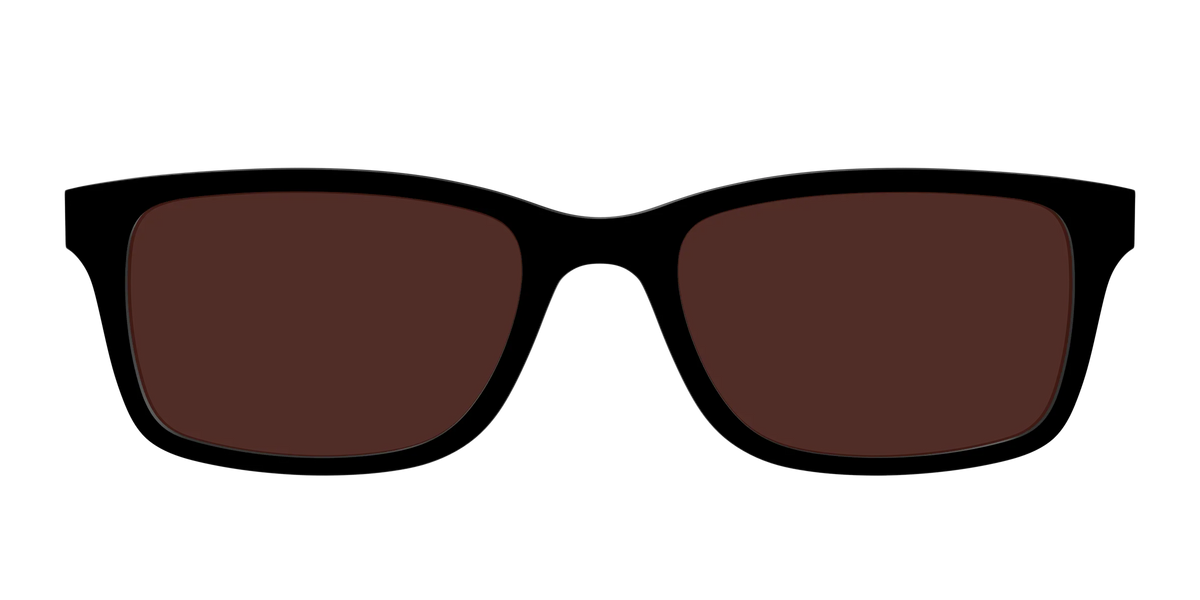 The Black with Brown Golf Lens