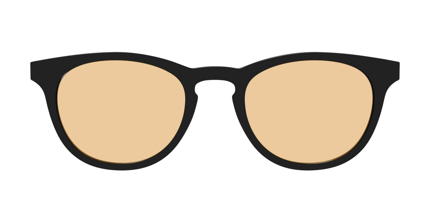 The Black With Umber Brown Lens