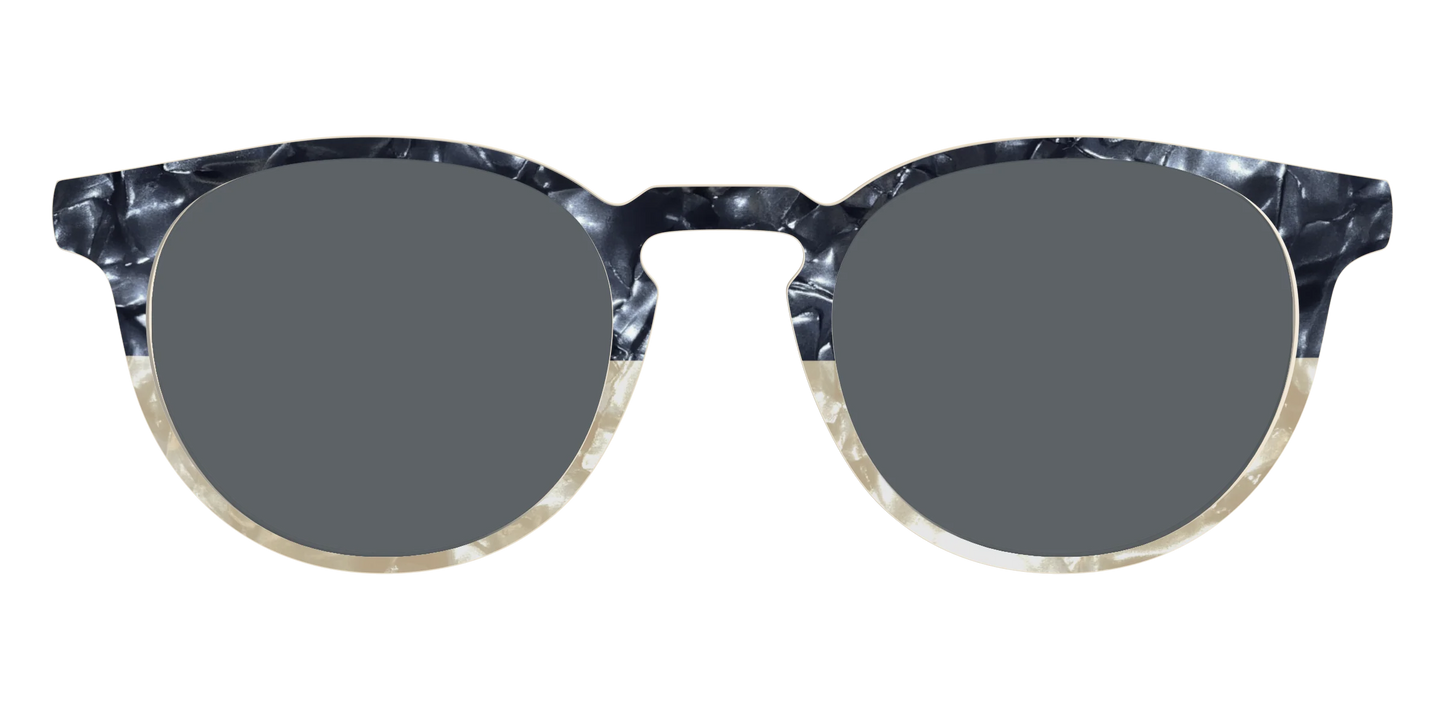 The Polarized Navy to Taupe Pearl Split Sun Top
