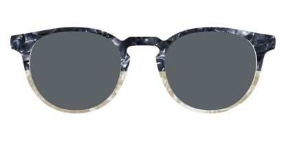 The Polarized Navy to Taupe Pearl Split Sun Top