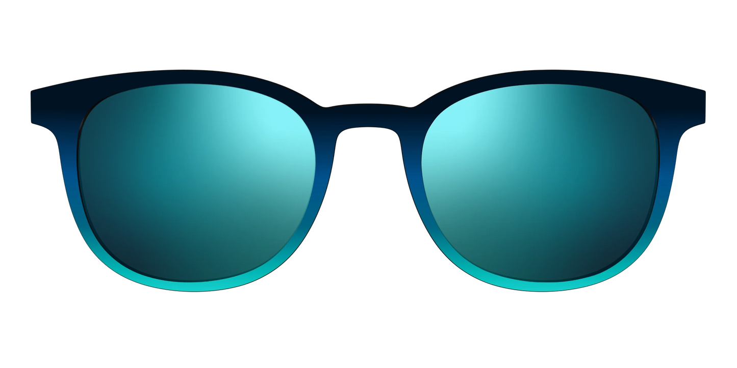 The Polarized Royal Blue to Seafoam Gradient Sun Top