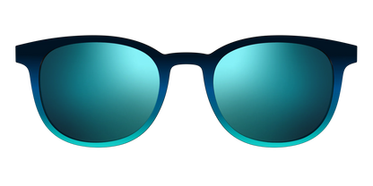 The Polarized Royal Blue to Seafoam Gradient Sun Top