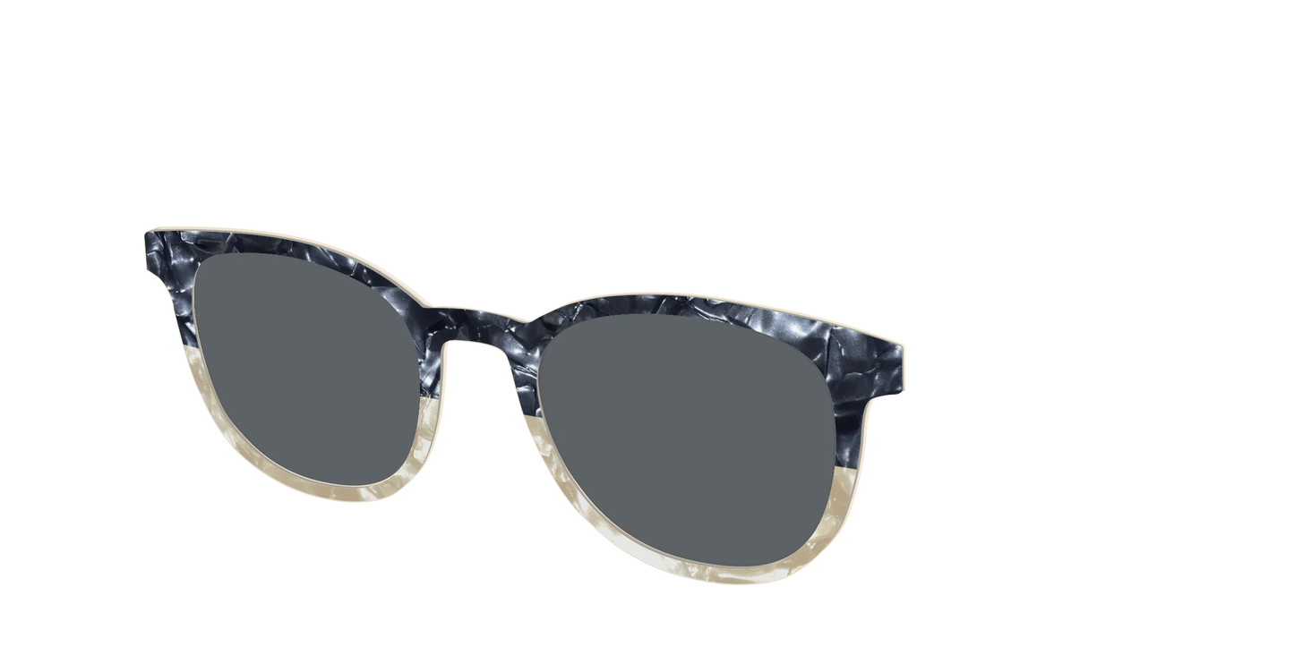 The Polarized Navy to Taupe Pearl Split Sun Top
