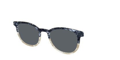 The Polarized Navy to Taupe Pearl Split Sun Top