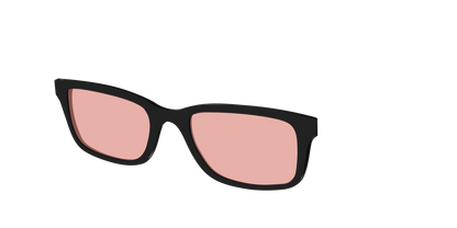 The Black With Coral Pink Lens