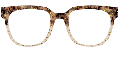 The Khaki Tortoise Crystal Split with Gold Flakes