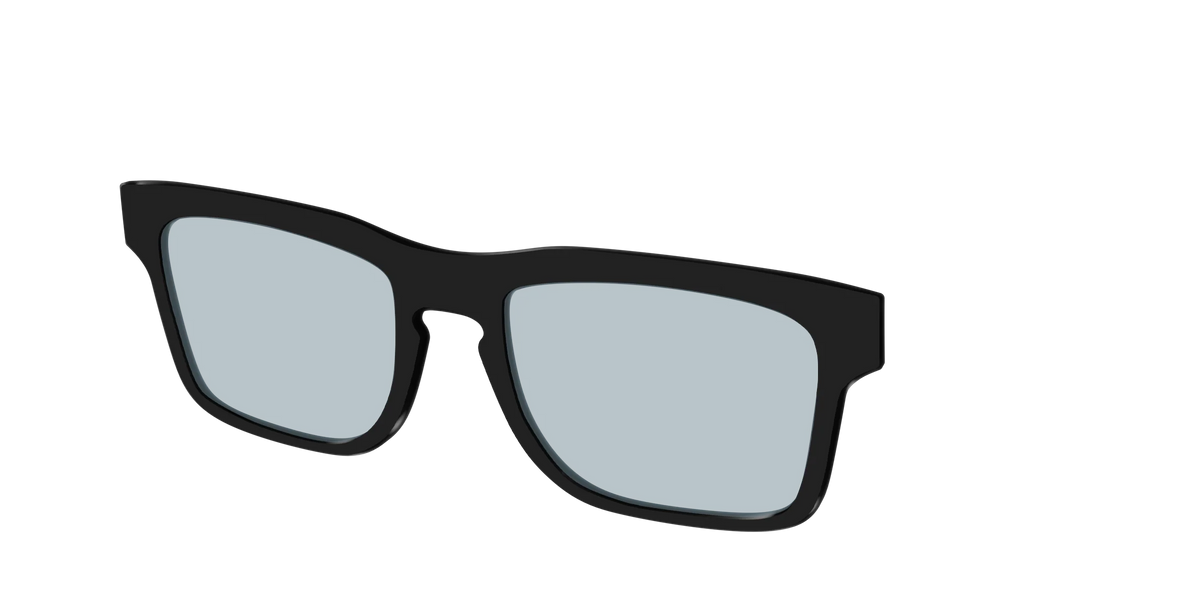 The Black With Slate Blue Lens