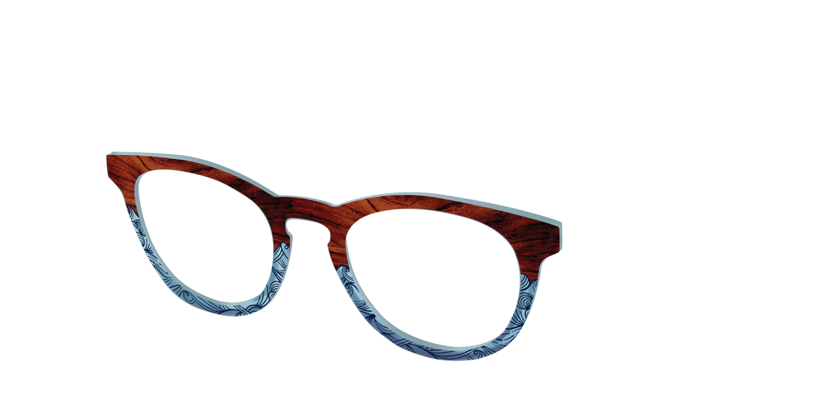 The Blue Wood Waves Crystal
