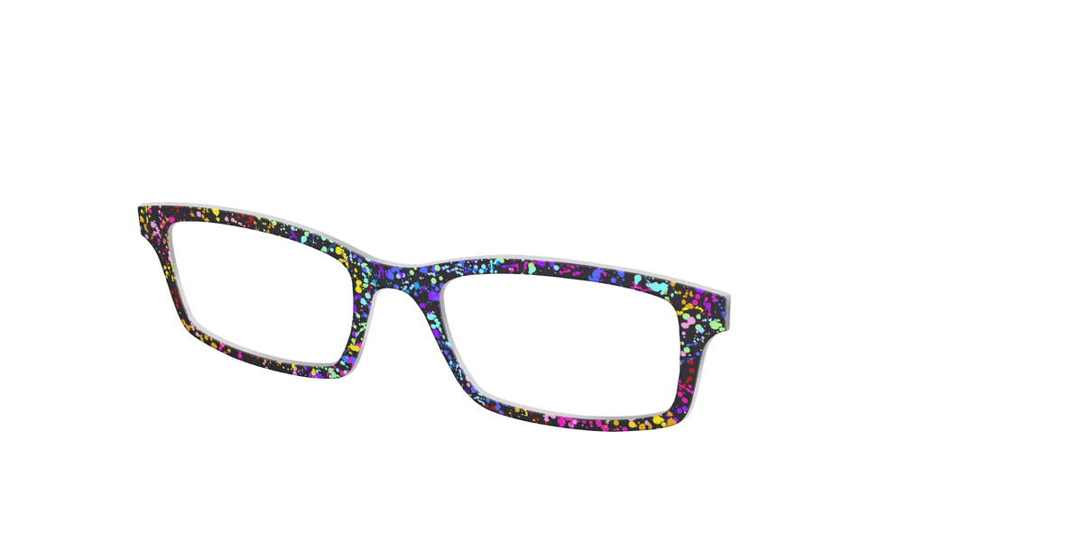 The Rainbow Splatter Black