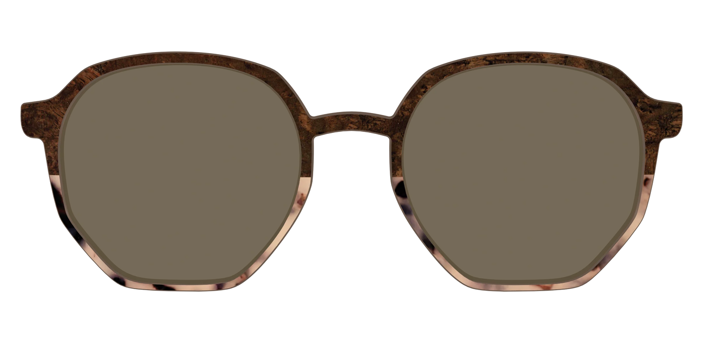 The Polarized Dark Oak Tortoise Split Sun Top
