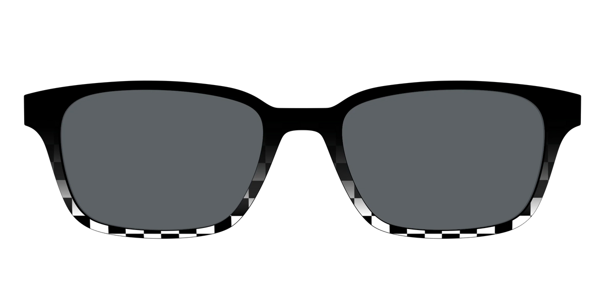 The Polarized Checkerboard Fade Sun Top