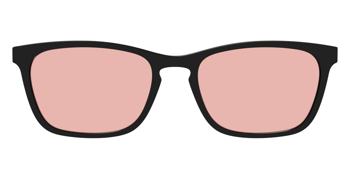 The Black With Coral Pink Lens