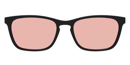 The Black With Coral Pink Lens