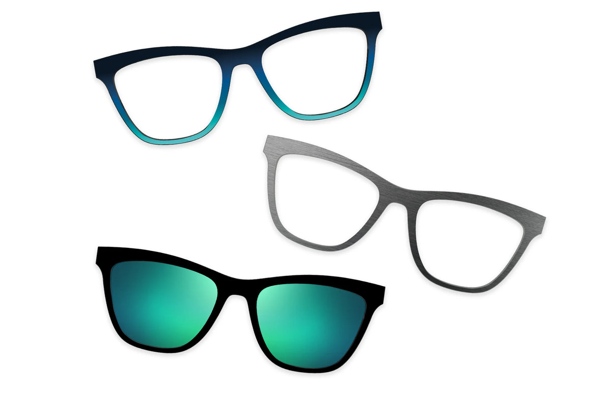 Teal Pearlized Metal - Set