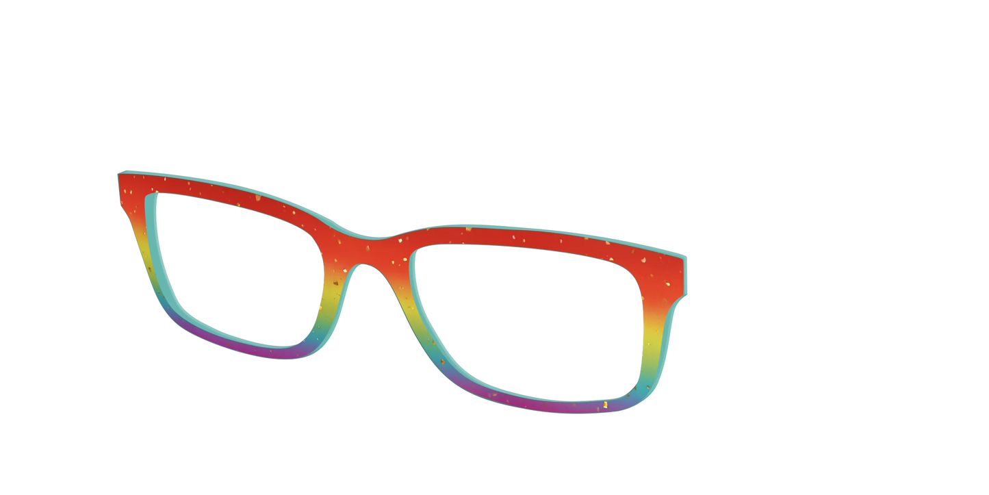 The Spectrum Gradient with Gold Flakes