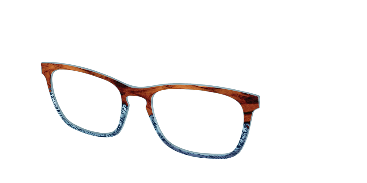The Blue Wood Waves Crystal
