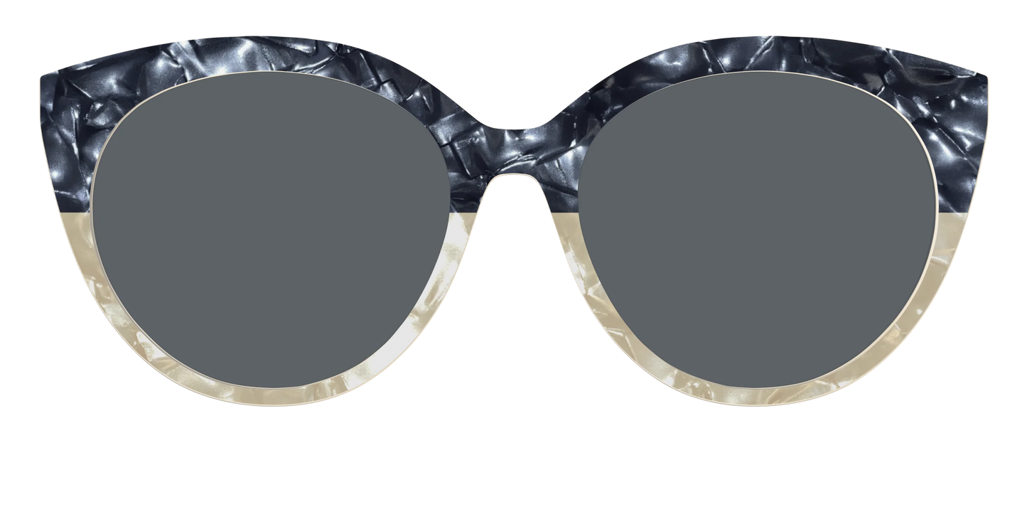 The Polarized Navy to Taupe Pearl Split Sun Top