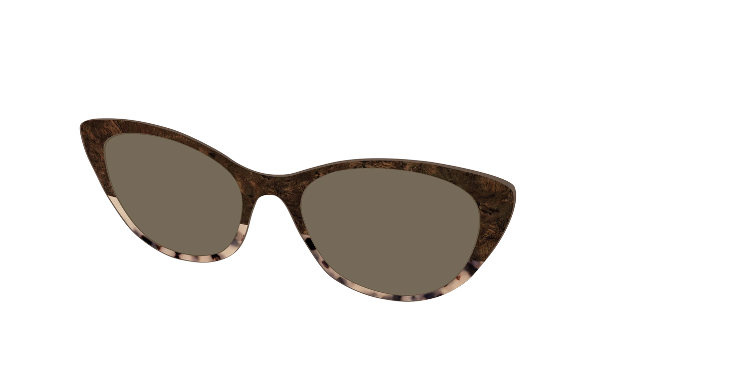 The Polarized Dark Oak Tortoise Split Sun Top