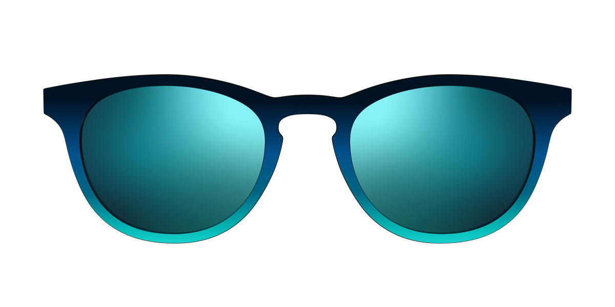 The Polarized Royal Blue to Seafoam Gradient Sun Top