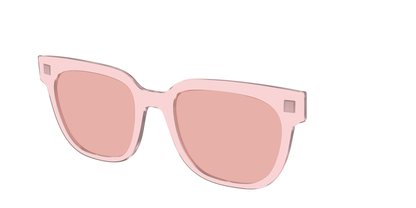 The Pink Crystal With Coral Pink Lens