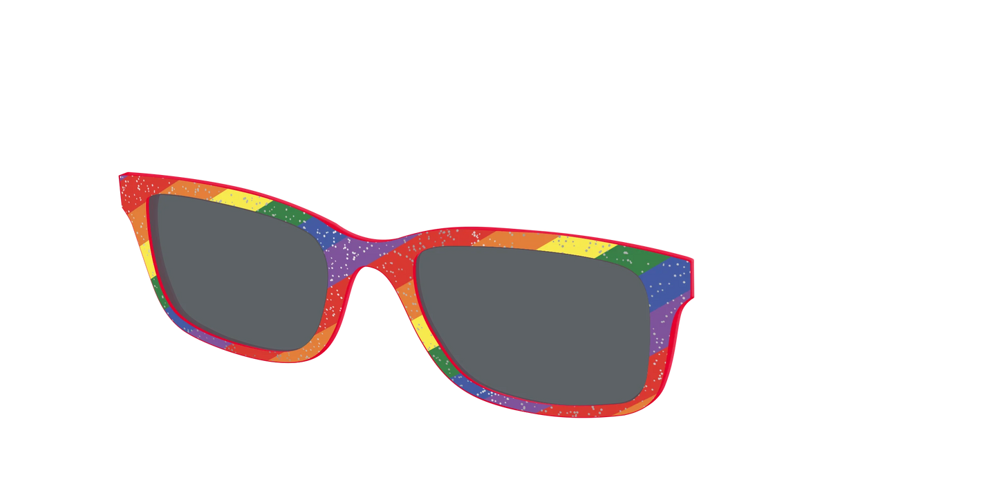 The Polarized Traditional Pride Flag Glitter Sun Top