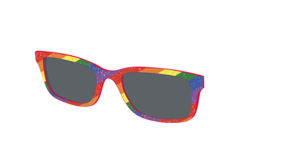 The Polarized Traditional Pride Flag Glitter Sun Top