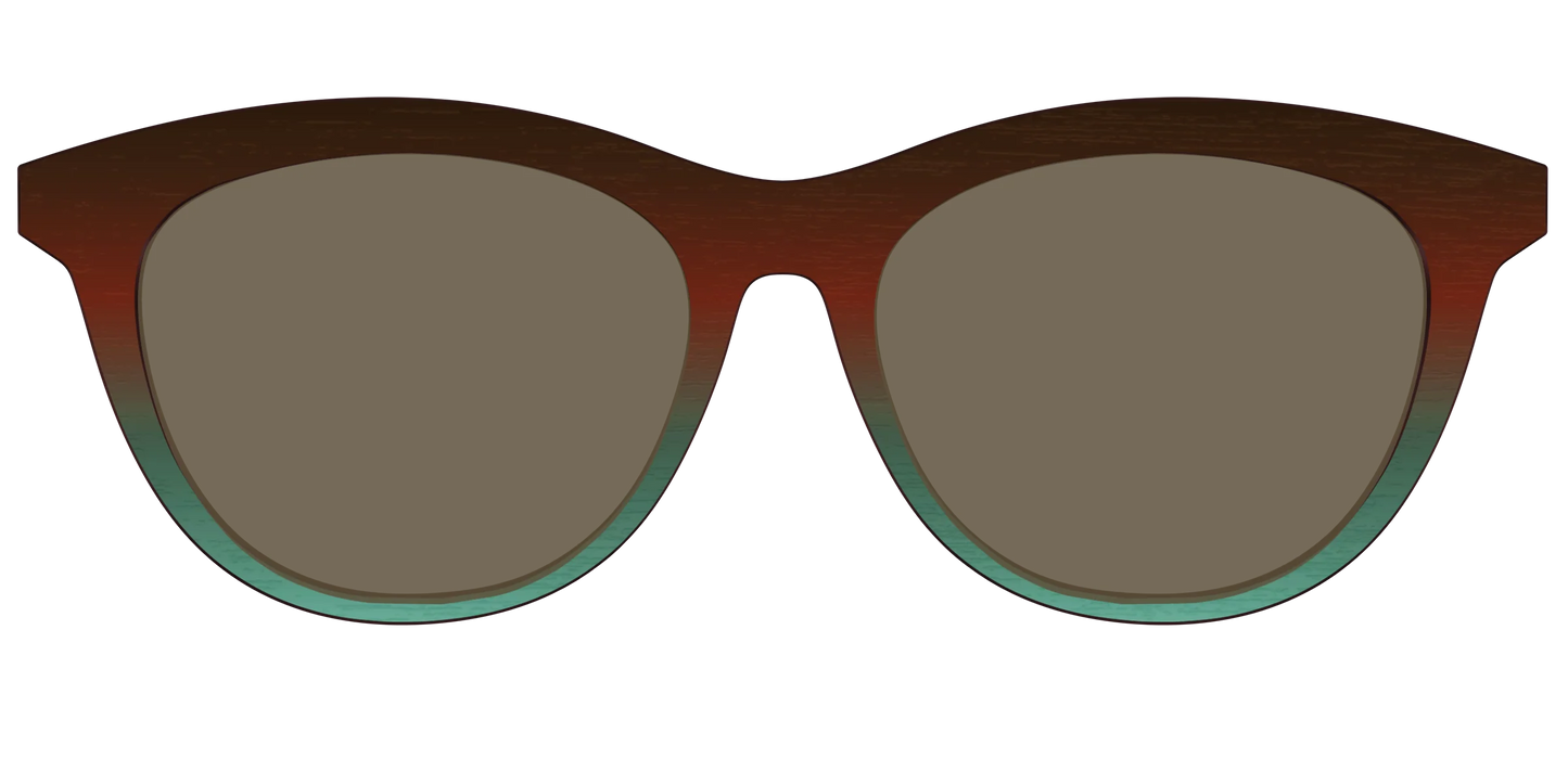 The Polarized Mahogany to Juniper Woodgrain Sun Top