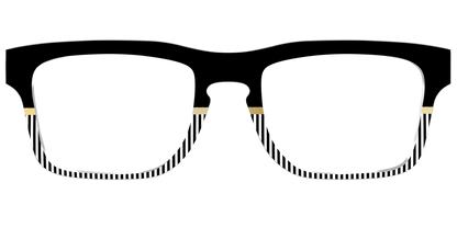 The Chic Stripes Crystal with Gold Foil