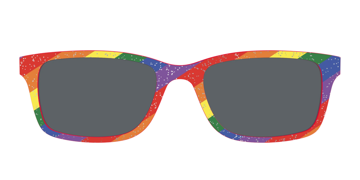 The Polarized Traditional Pride Flag Glitter Sun Top
