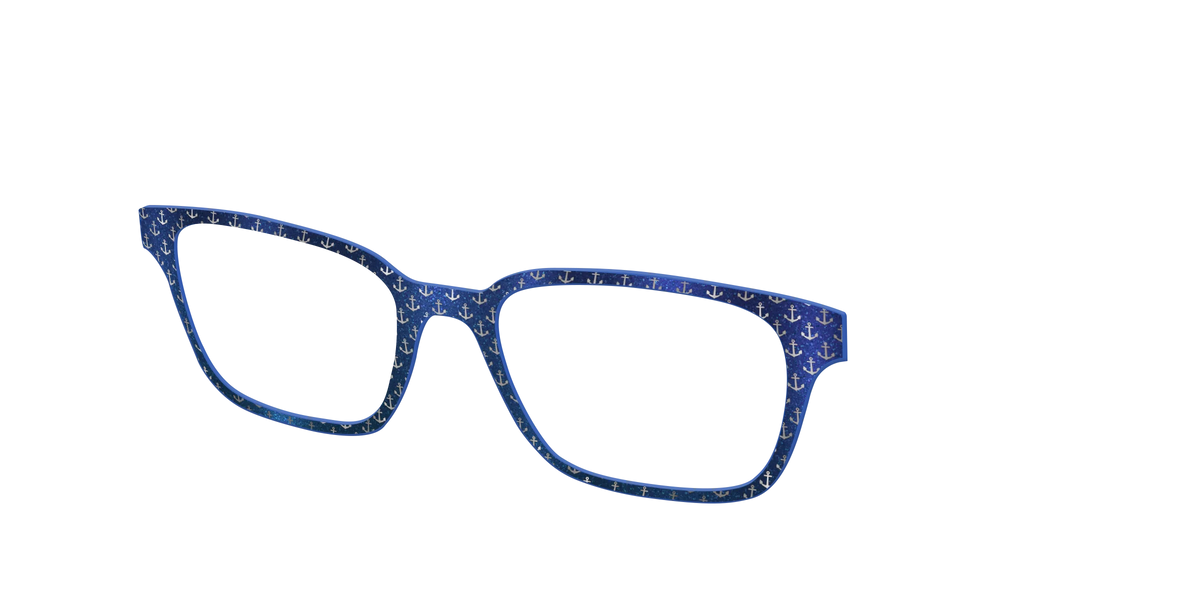 The Blue Shimmer with Silver Foil Anchors