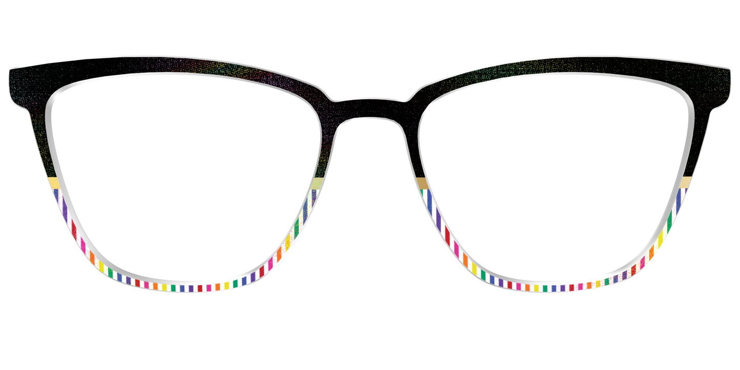 The Chic Pride Stripes Crystal with Gold Foil