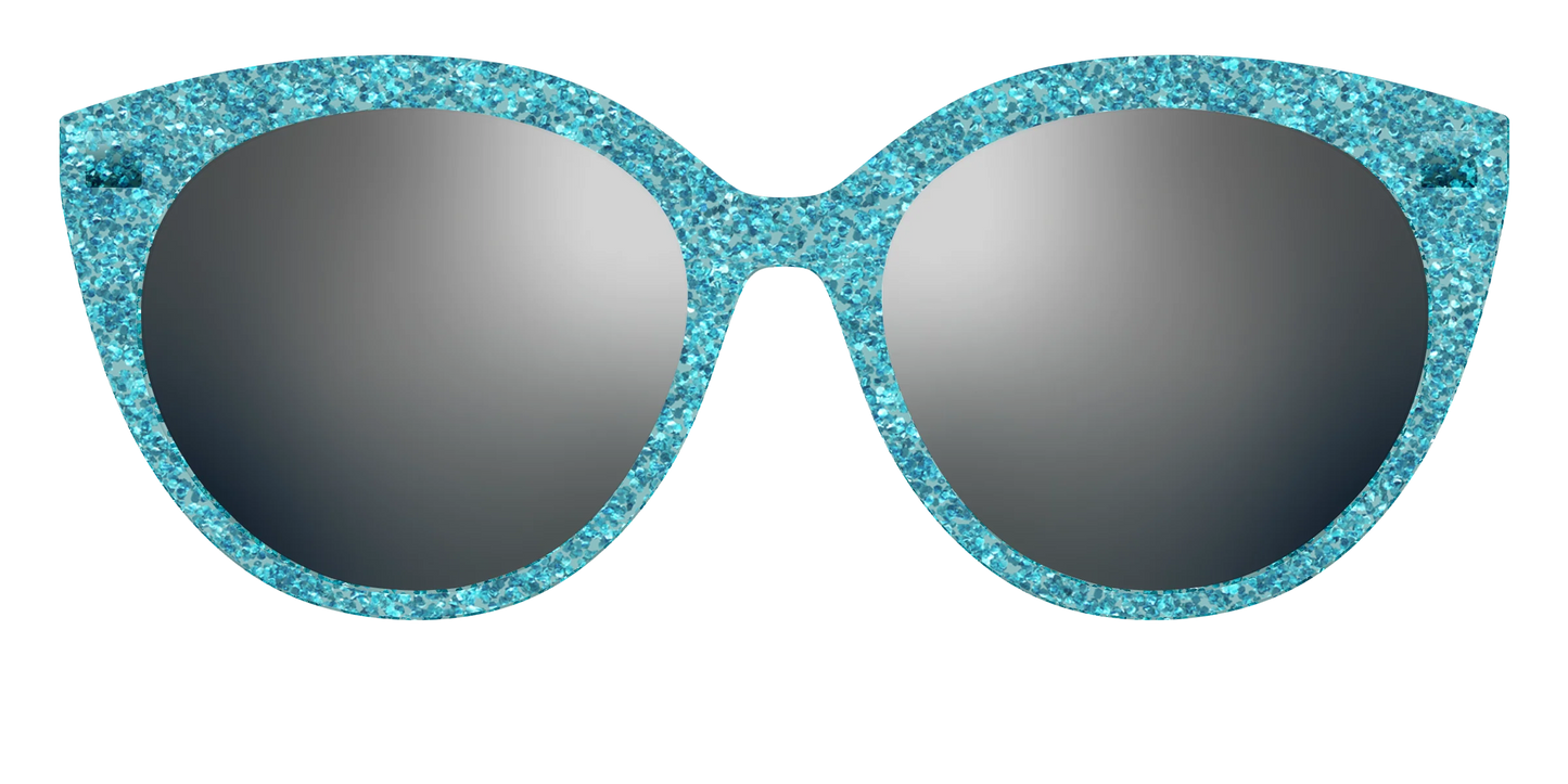 The Polarized Aquamarine Sparkle Sun Top