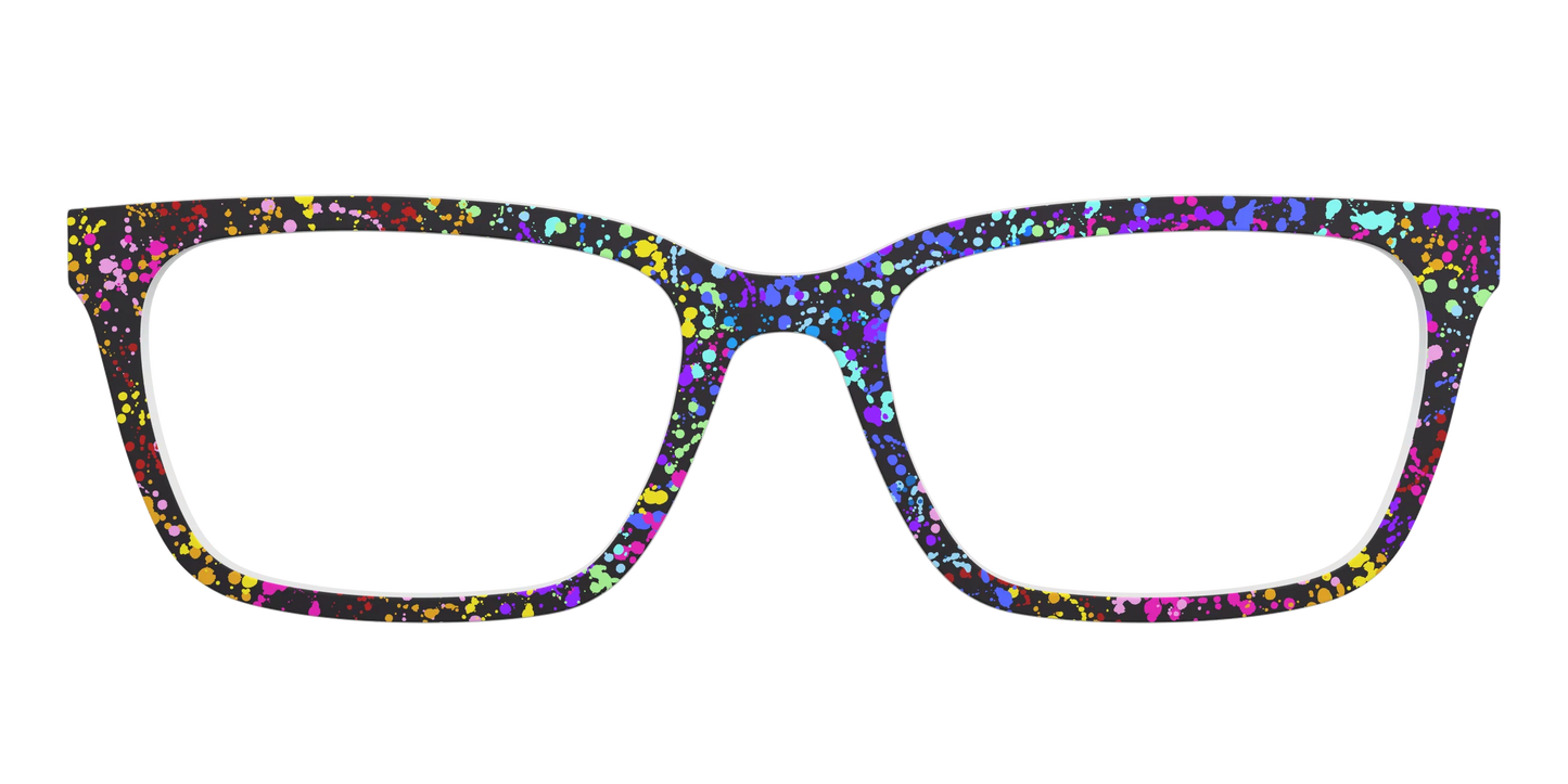 The Rainbow Splatter Black