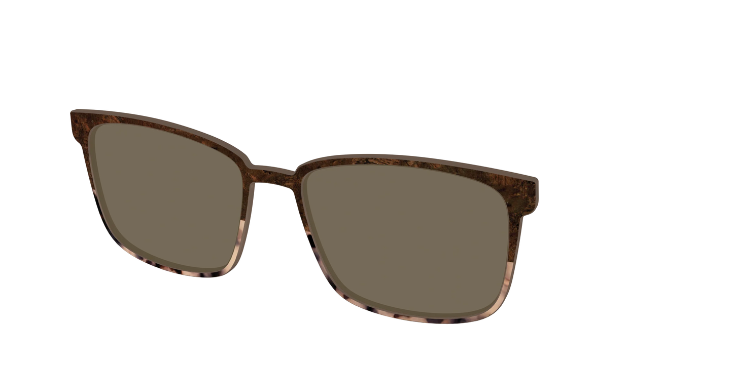 The Polarized Dark Oak Tortoise Split Sun Top