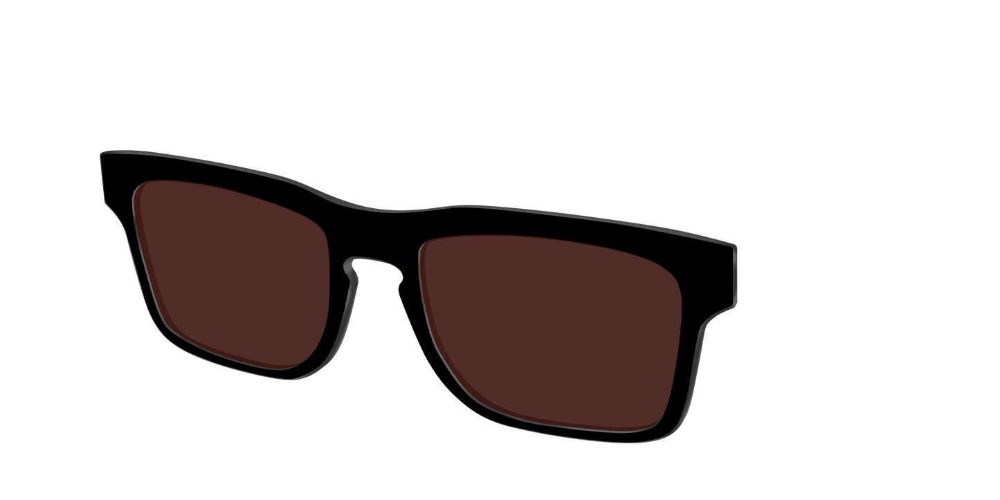 The Black with Brown Golf Lens