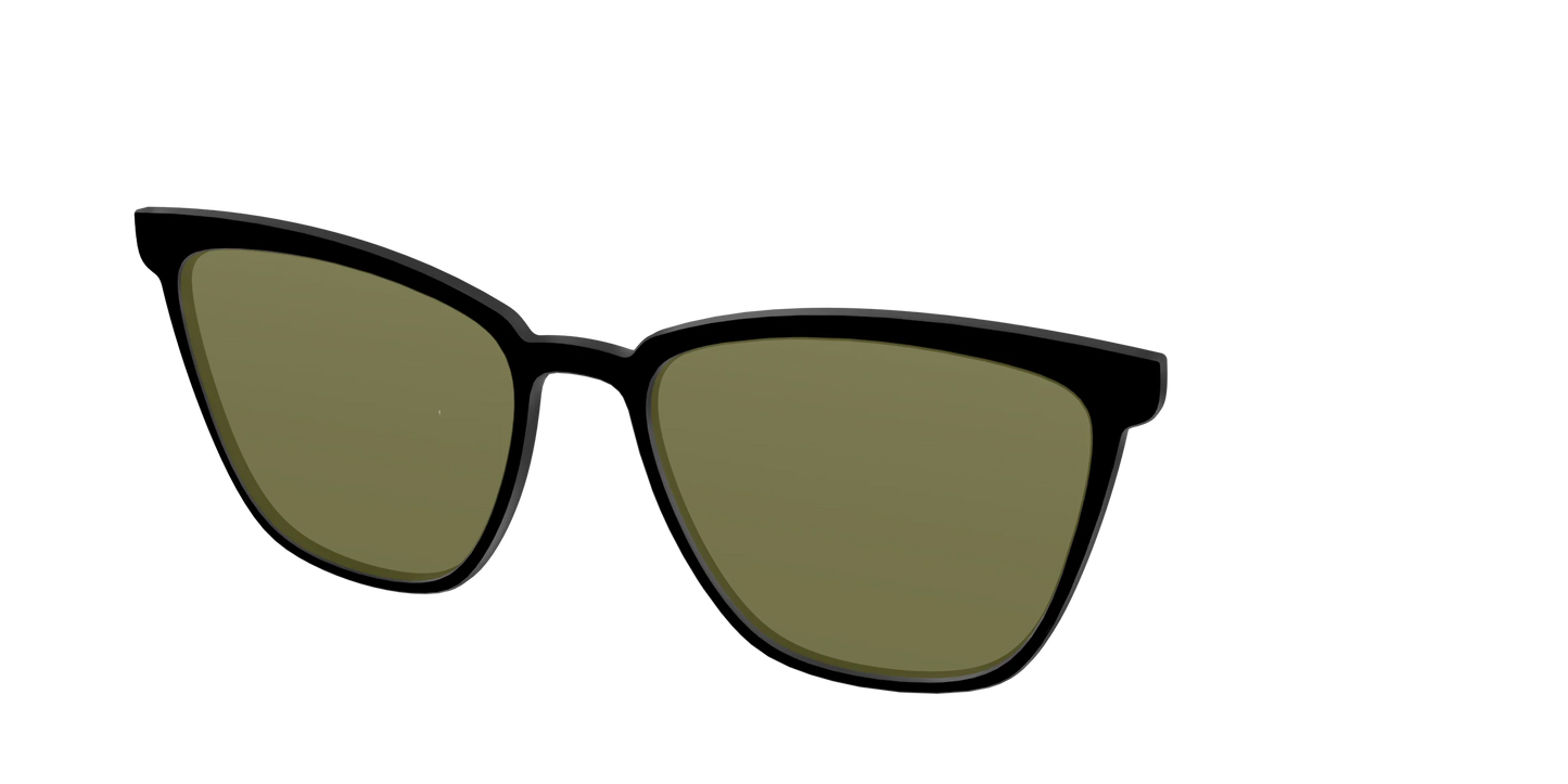 The Black with Green Racquet Sport Lens