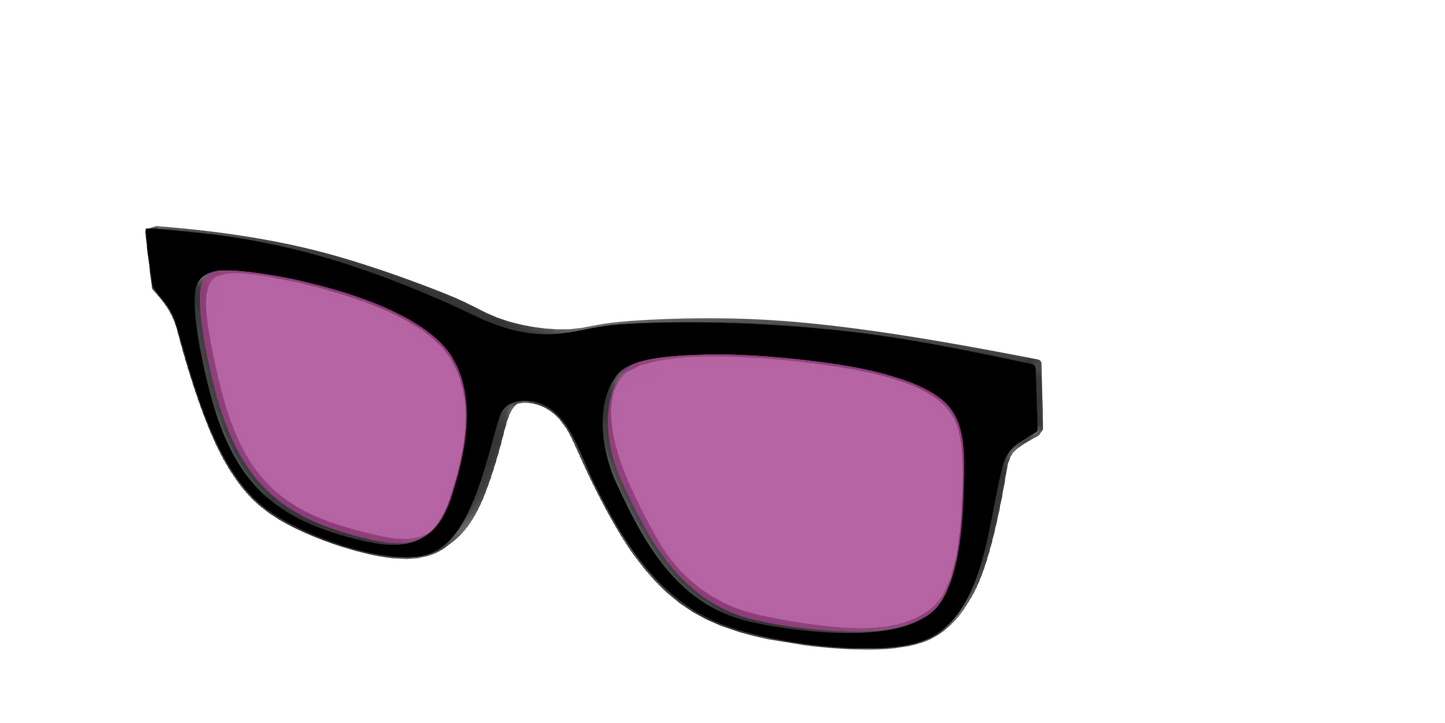 The Black with Violet Golf Lens