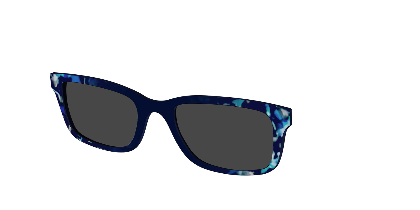 The Polarized Indigo Tortoise Sun Top