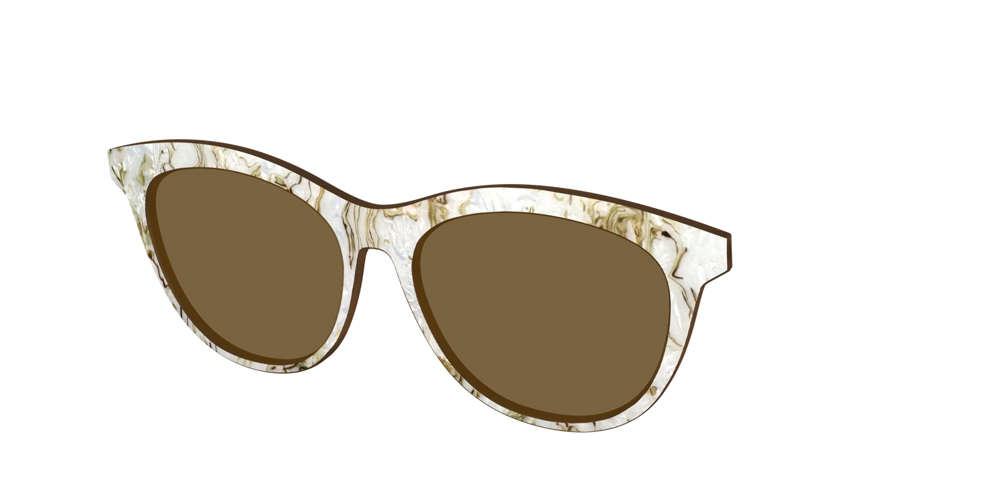 The Polarized Ivory Sand Pearl Shell Sun Top