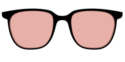 The Black With Coral Pink Lens