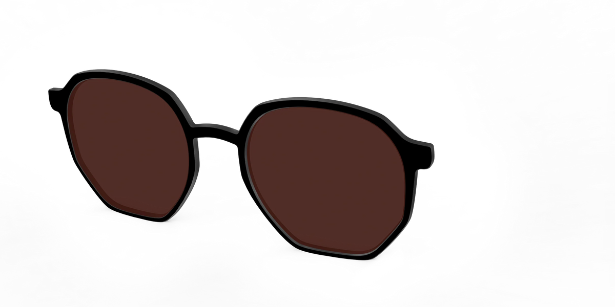 The Black with Brown Golf Lens