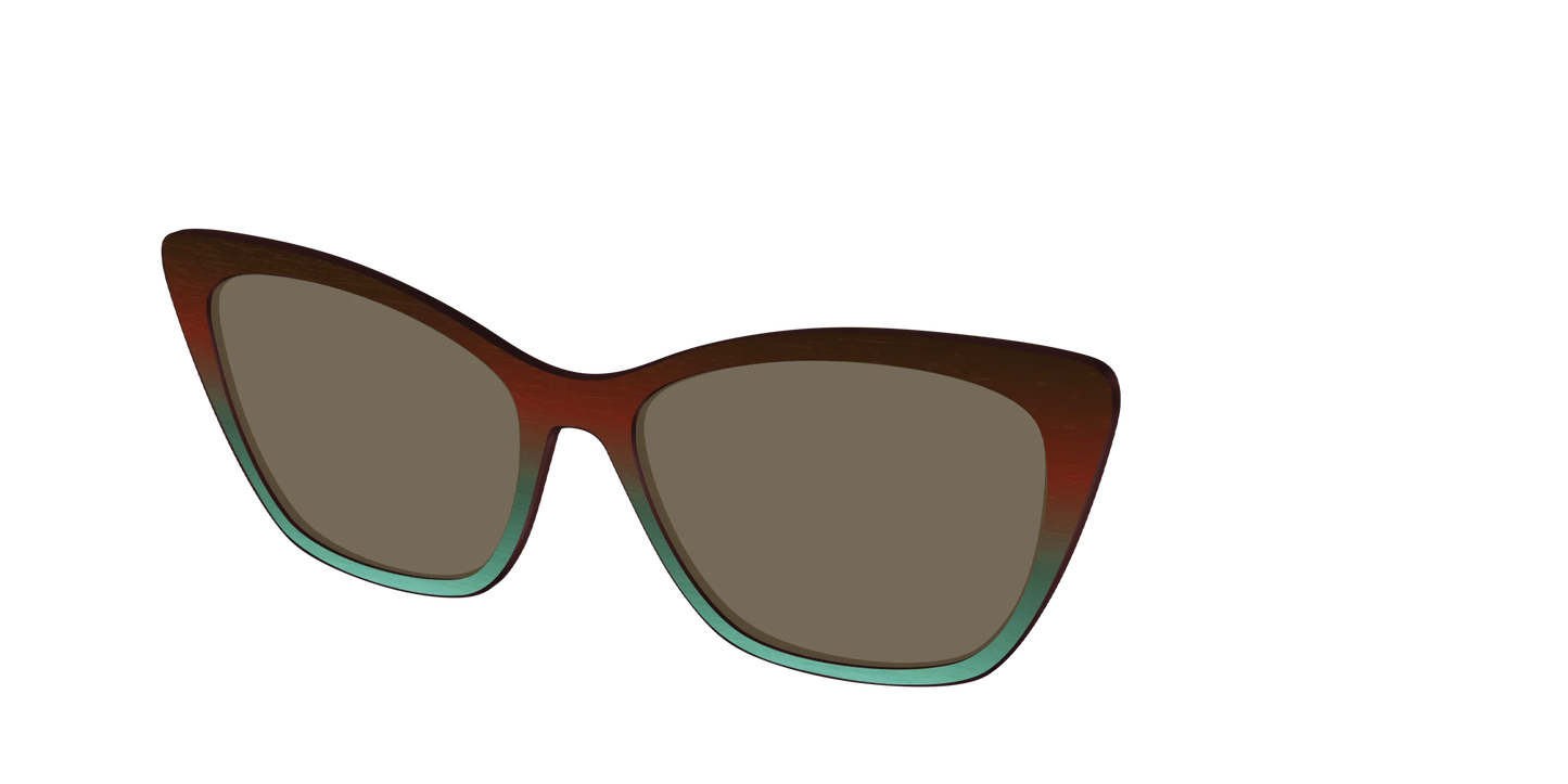 The Polarized Mahogany to Juniper Woodgrain Sun Top