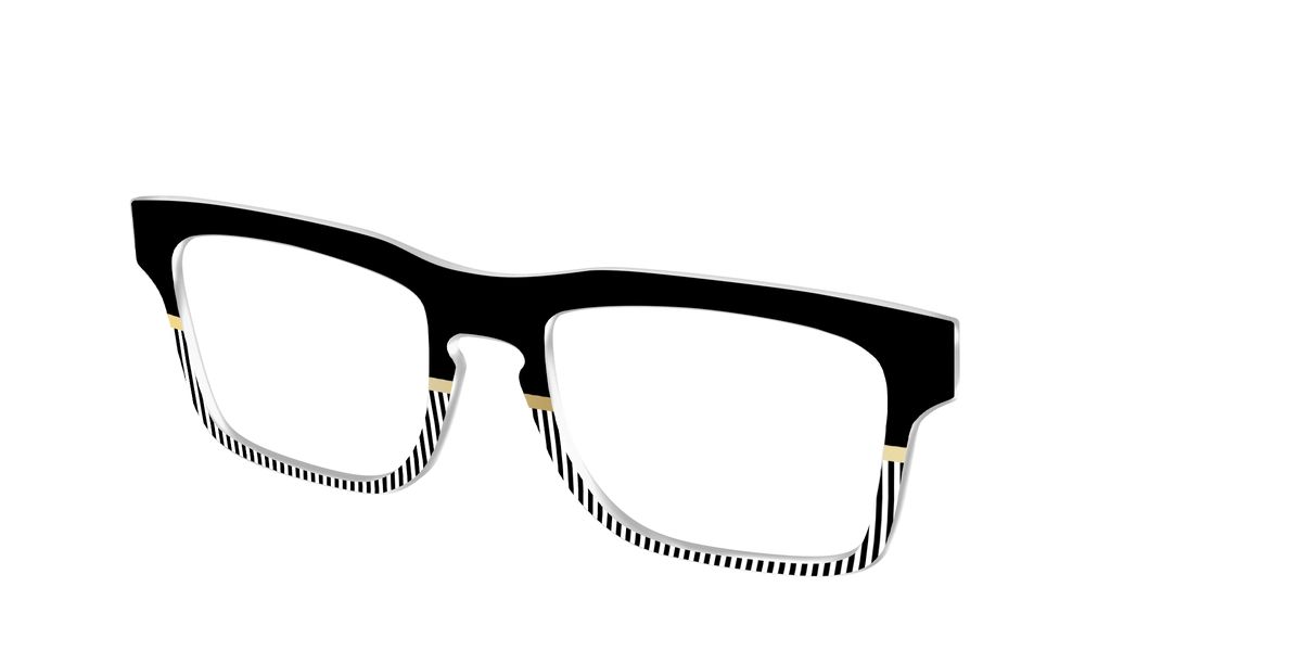 The Chic Stripes Crystal with Gold Foil