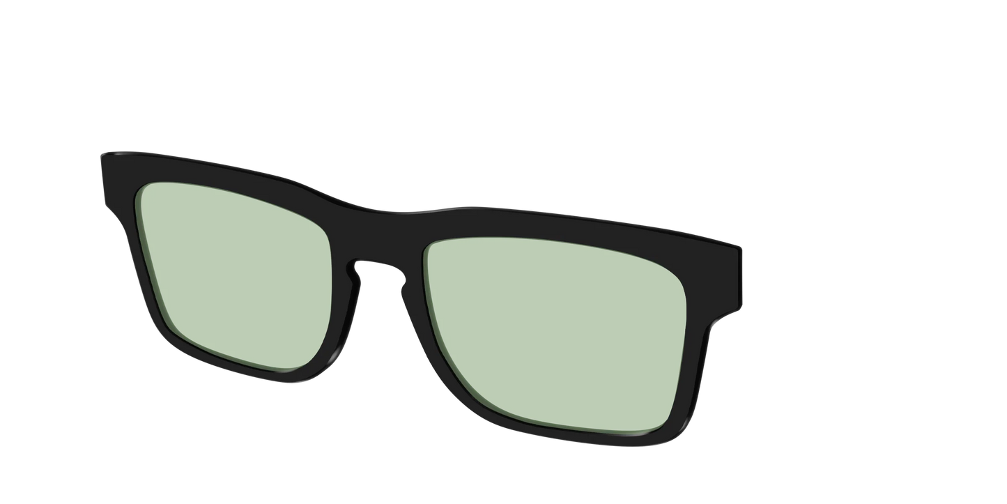 The Black With Sage Green Lens