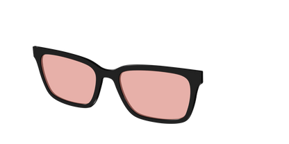 The Black With Coral Pink Lens