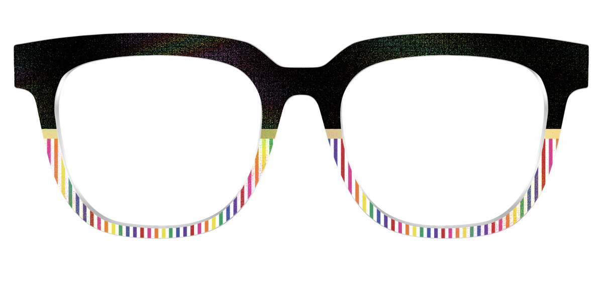 The Chic Pride Stripes Crystal with Gold Foil