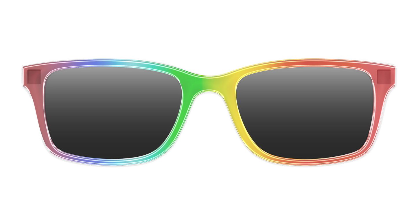 The Polarized Rainbow Gradient Sun Top