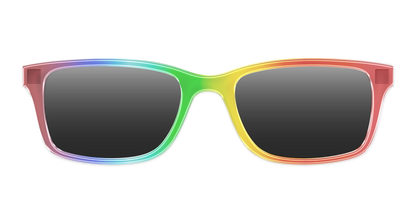 The Polarized Rainbow Gradient Sun Top