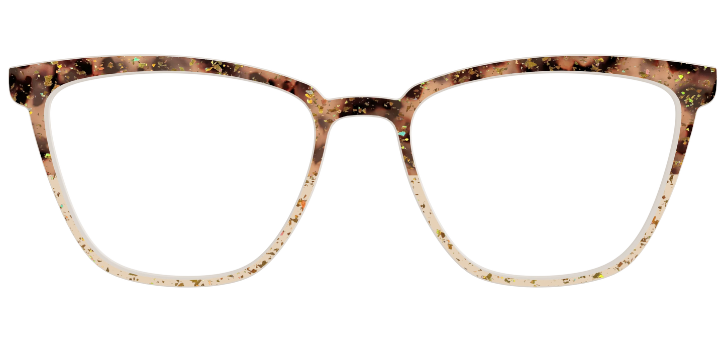 The Khaki Tortoise Crystal Split with Gold Flakes