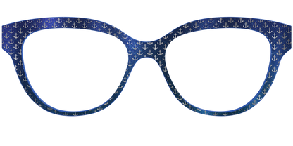 The Blue Shimmer with Silver Foil Anchors
